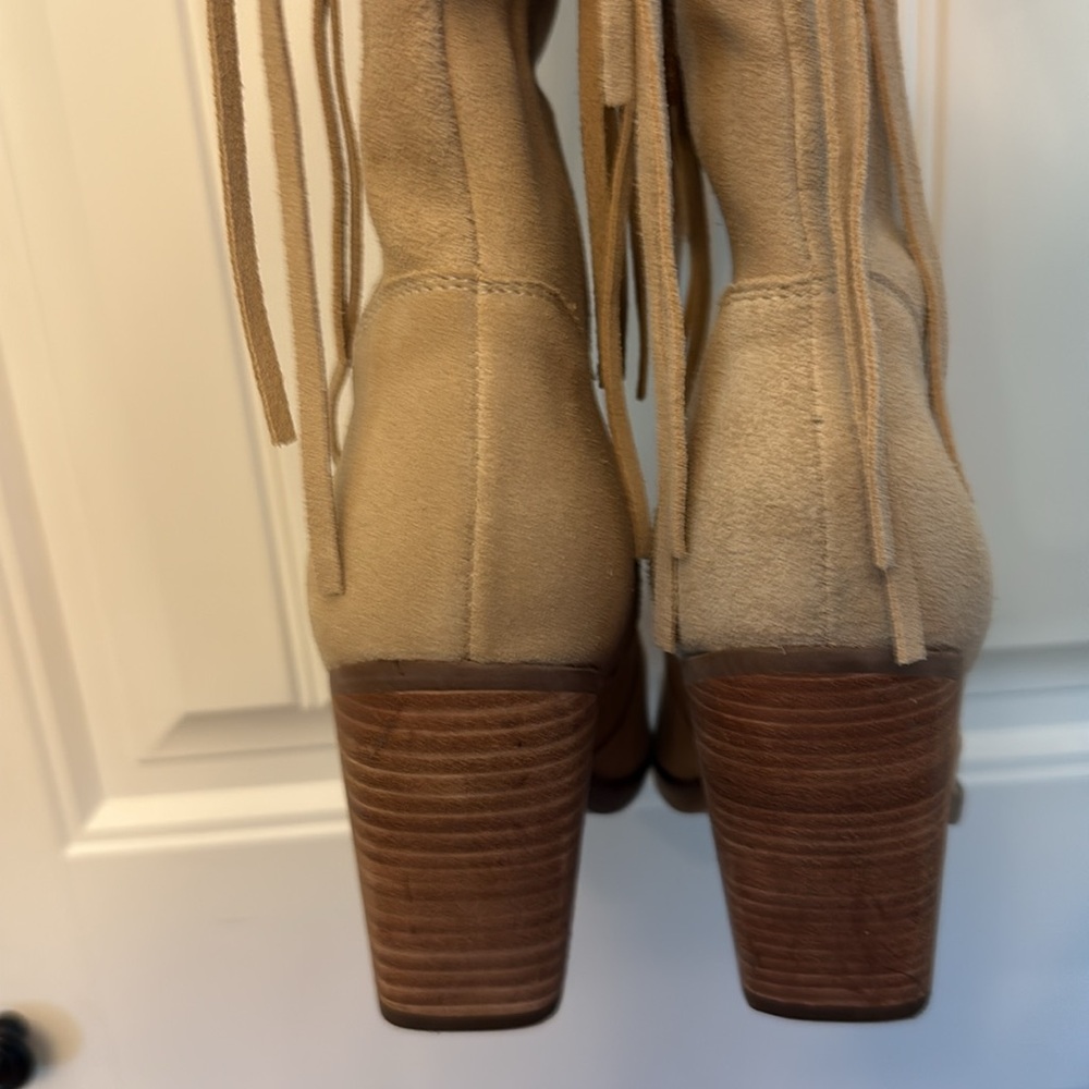 Dingo (witchy woman)Tan Suede Fringe over the knee Boots sz 9 - Picture 8 of 8
